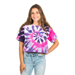 Pink Purple Tie Dye Crop Tee - Denny's