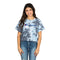 Blue & Grey Tie Dye Crop Tee - Denny's