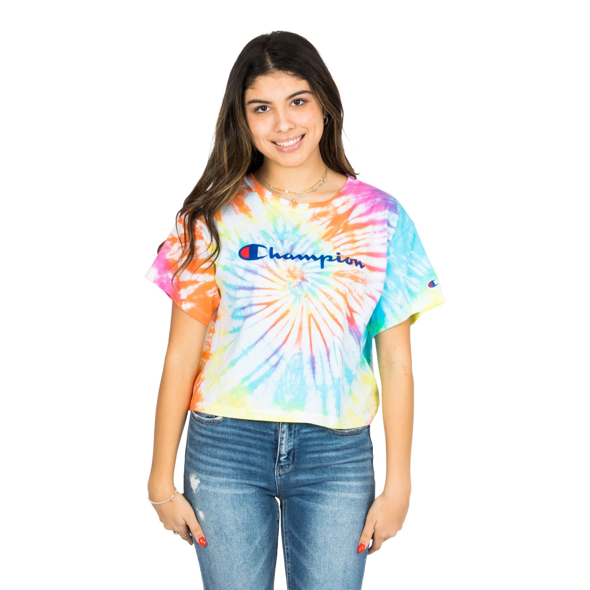 Rainbow Tie Dye Crop Tee - Denny's