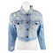 Crope Destroyed Denim Jacket - Denny's