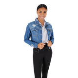 Denim Jacket with Leopard Lip - Denny's