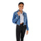 Denim Jacket with Leopard Lip - Denny's