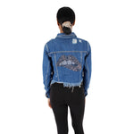 Denim Jacket with Leopard Lip - Denny's