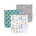 Varsity Three Pack Premium Burp Cloths - Denny's