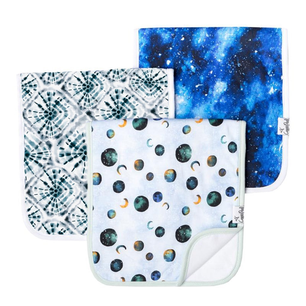 Galaxy Three Pack Premium Burp Cloths - Denny's
