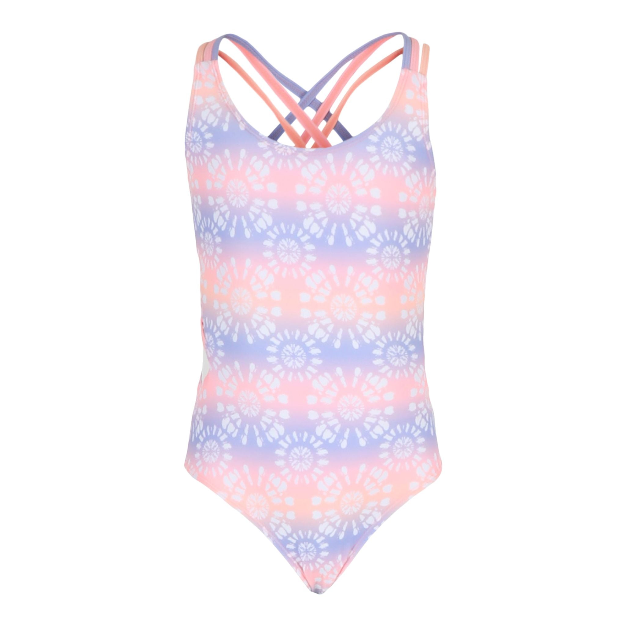 1pc Rainbow Strappy Detail Bathing Suit - Denny's