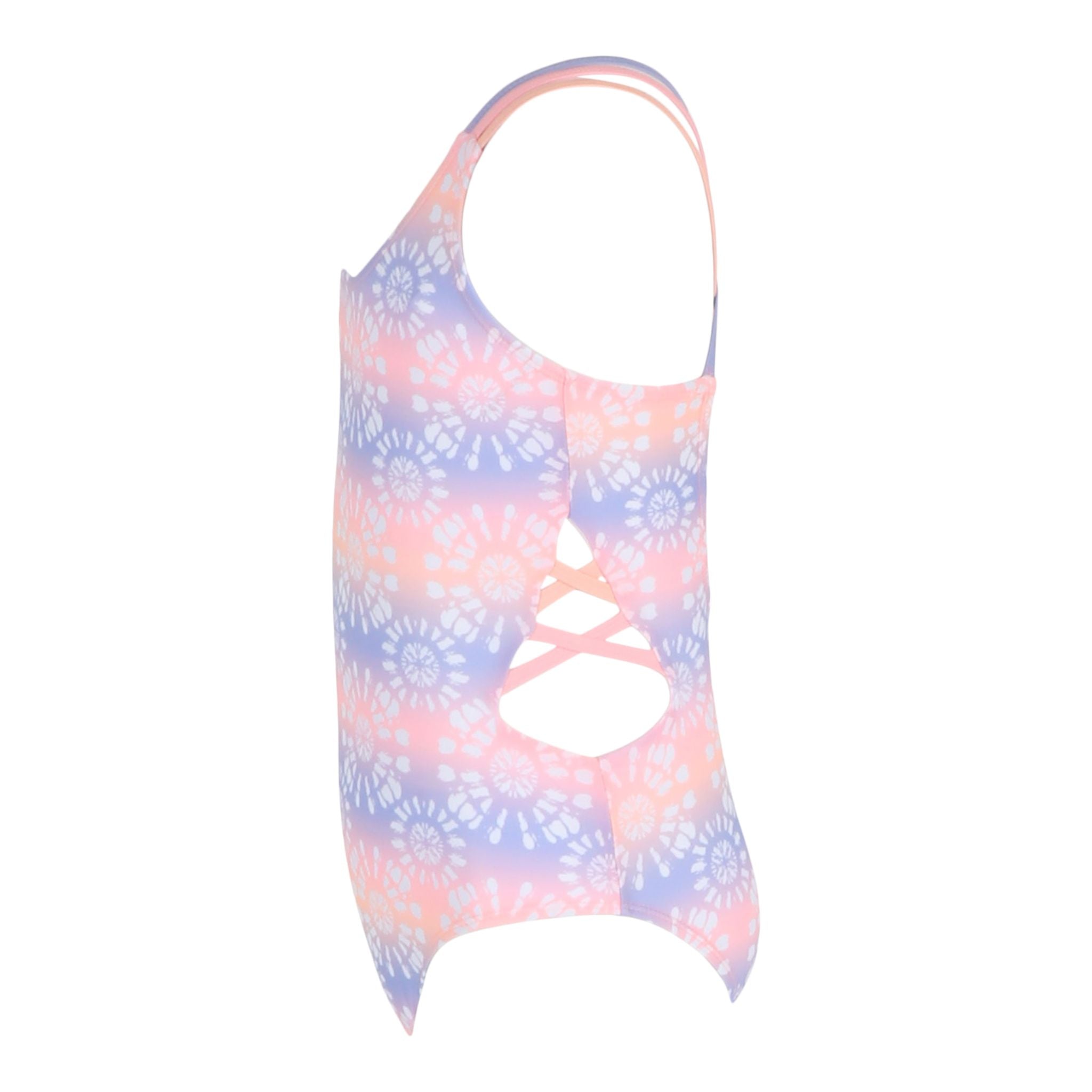 1pc Rainbow Strappy Detail Bathing Suit - Denny's