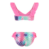 2pc Mermaid Galaxy Ruffle Crop Bikini - Denny's