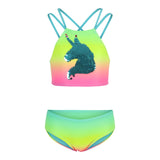 2pc Ombre Flip Sequin Unicorn Bikini - Denny's