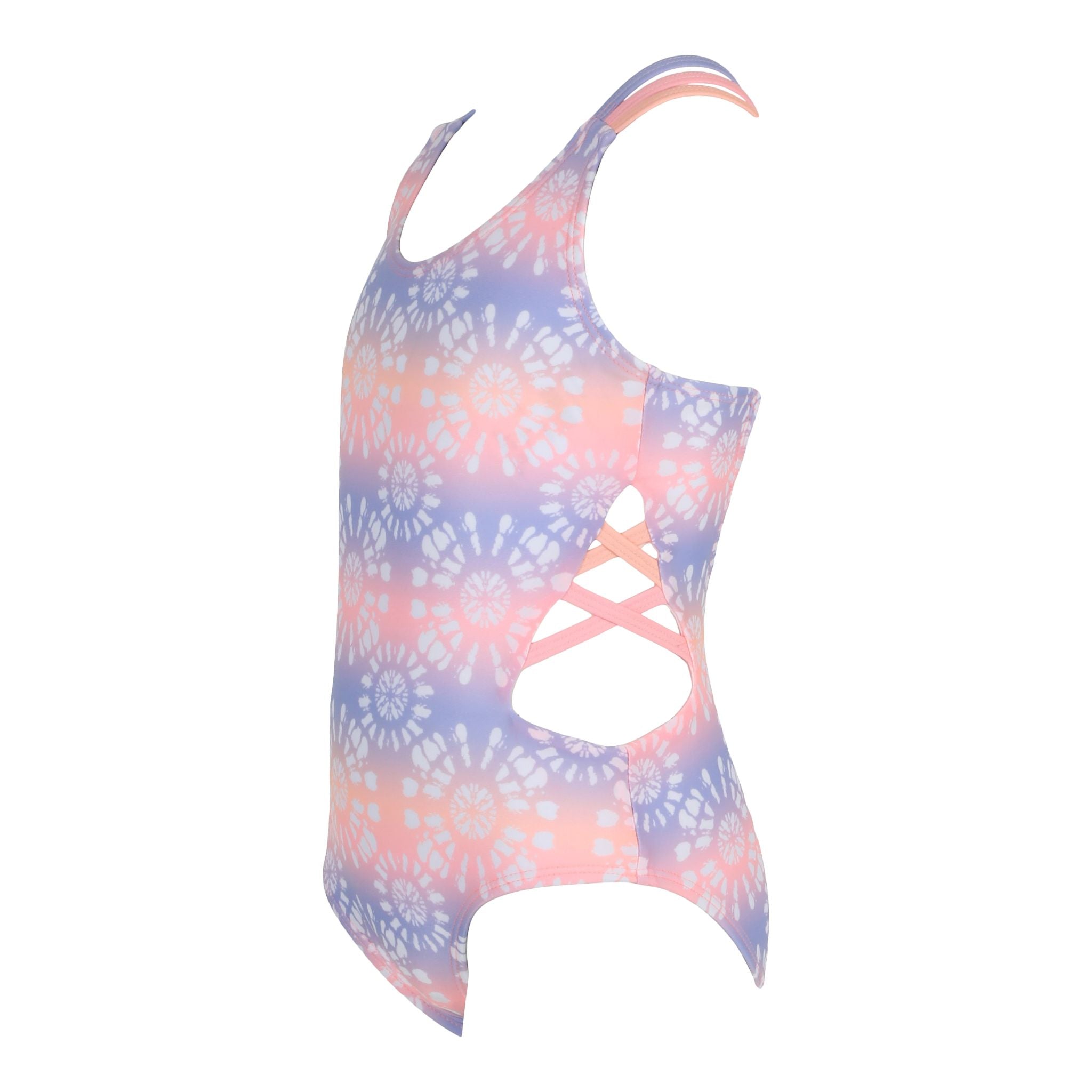 1pc Strappy Detail Candyland Bathing Suit - Denny's