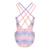 1pc Strappy Detail Candyland Bathing Suit - Denny's