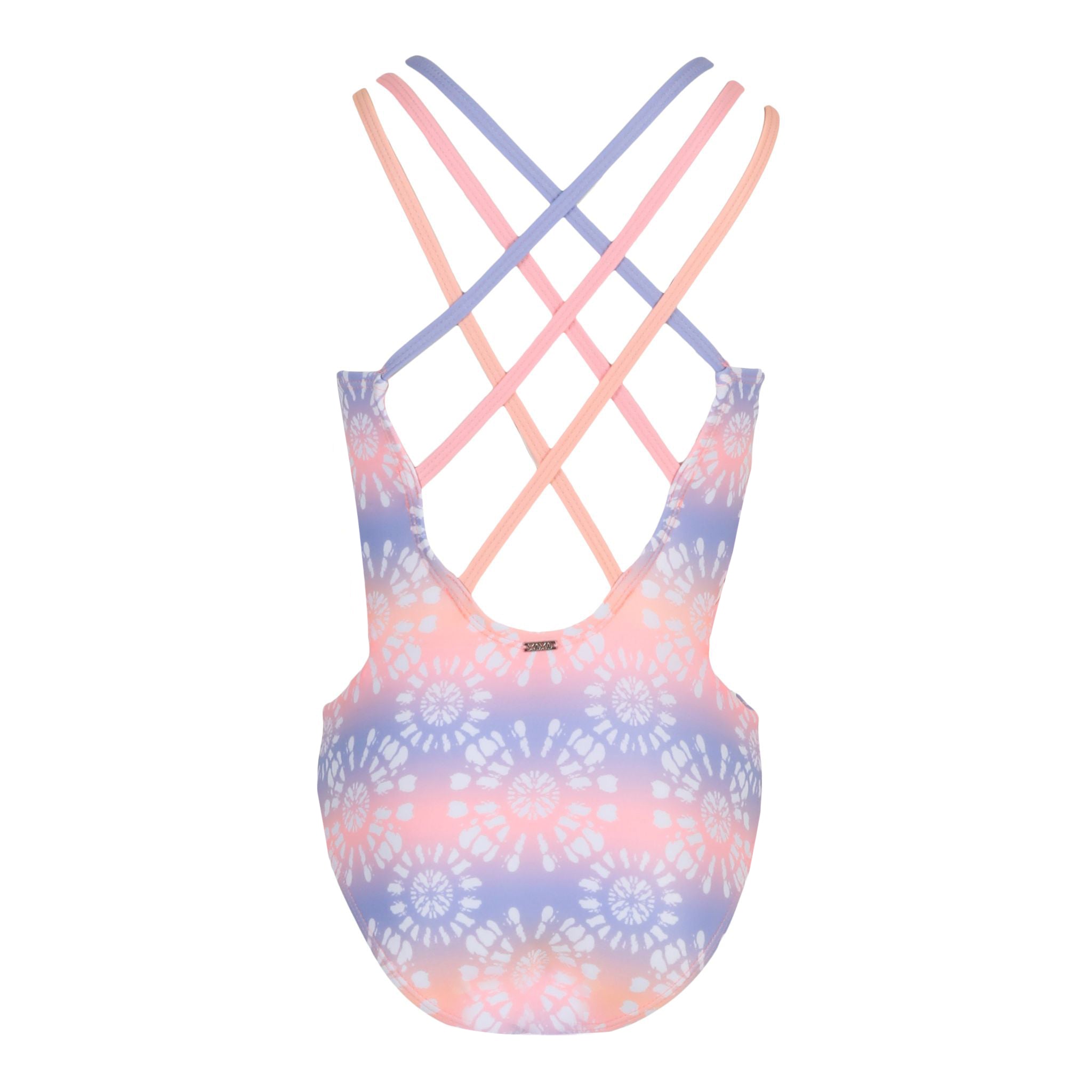 1pc Strappy Detail Candyland Bathing Suit - Denny's
