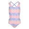 1pc Strappy Detail Candyland Bathing Suit - Denny's