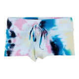 Navy Turquoise Pink Tie Dye Terry Short - Denny's