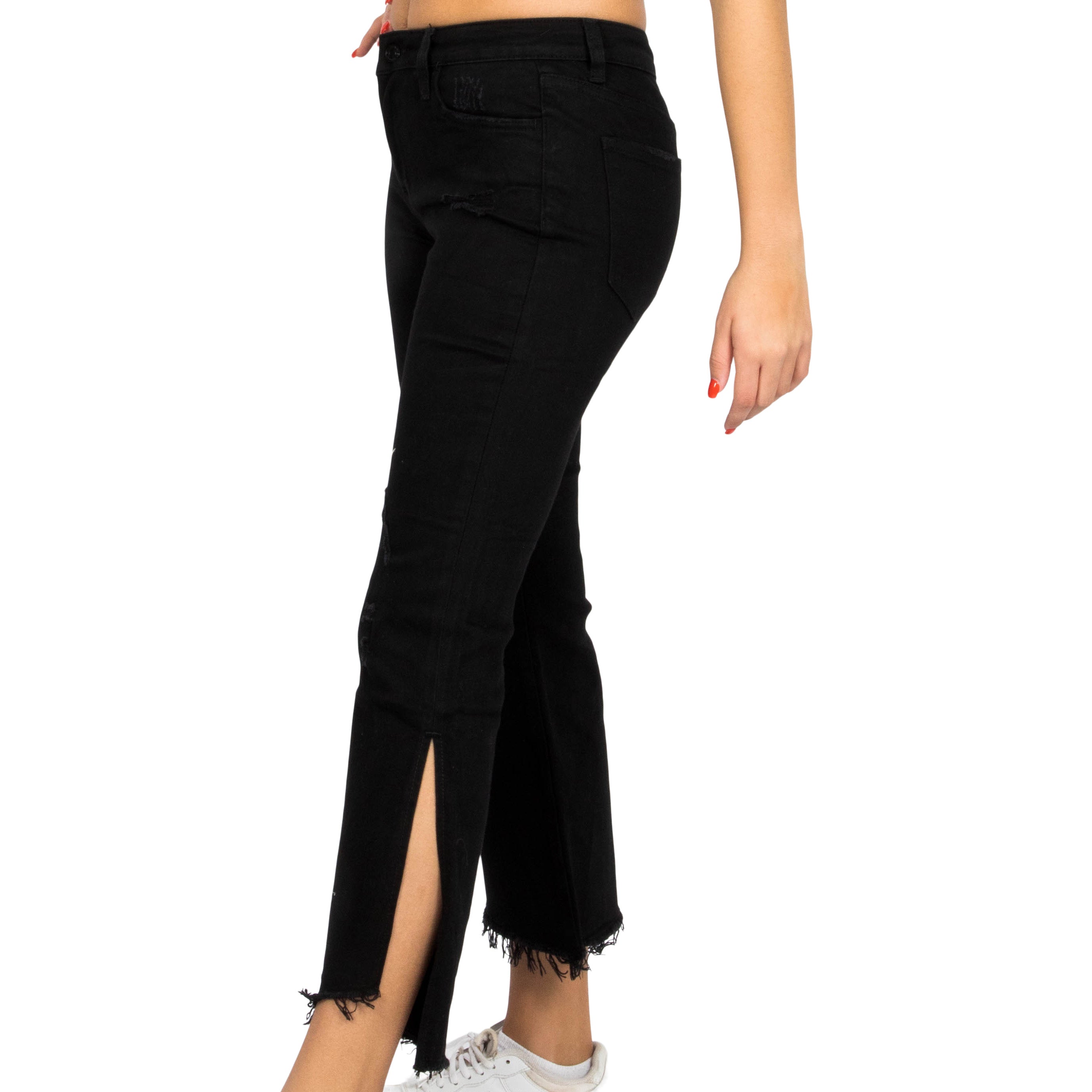 MR Crop Kick Flare Side Slit Jean - Denny's