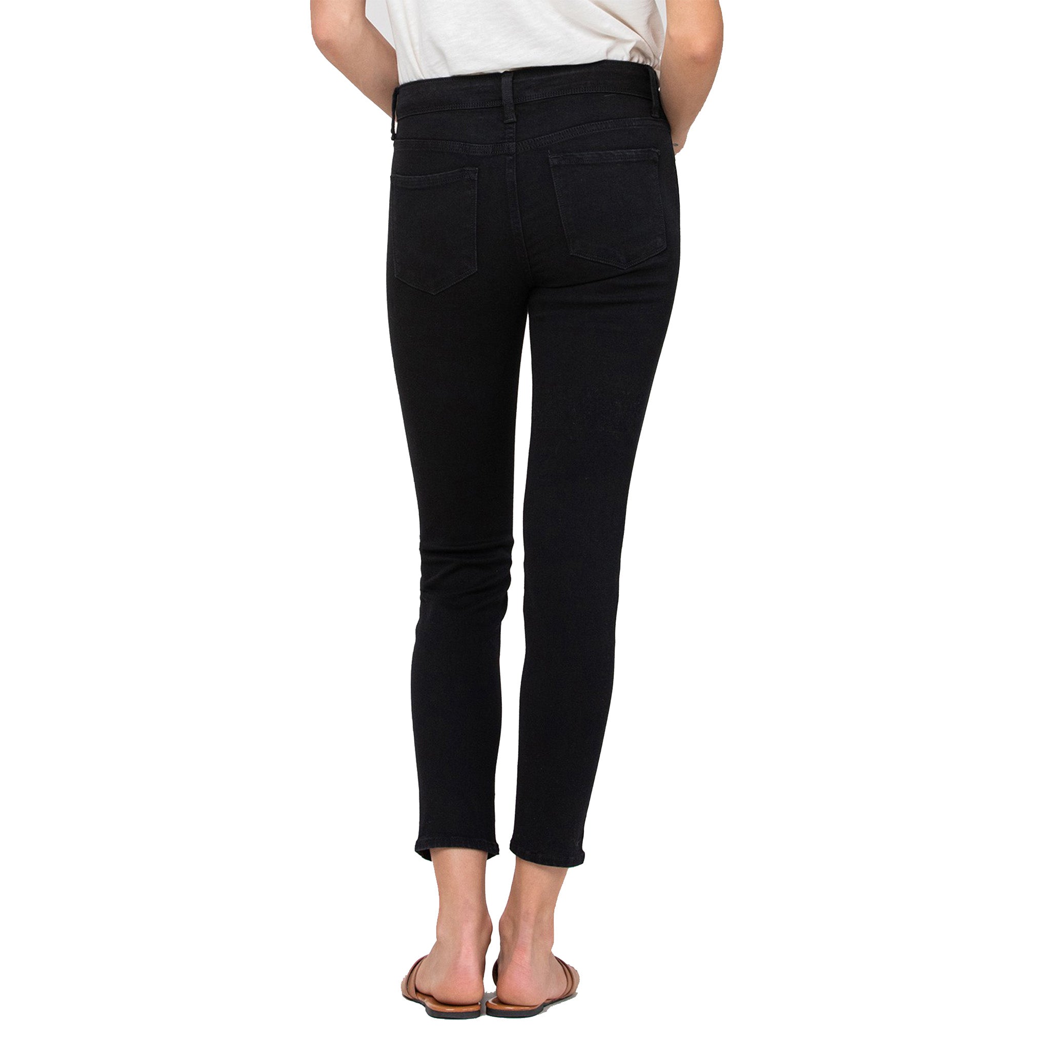 MR Distressed Raw Hem Crop Skinny - Denny's