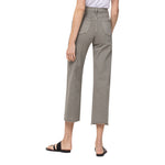 High Rise Button Fly Crop WIde Leg Pant - Denny's