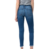 Mid Rise Frayed Hem Crop Skinny - Denny's