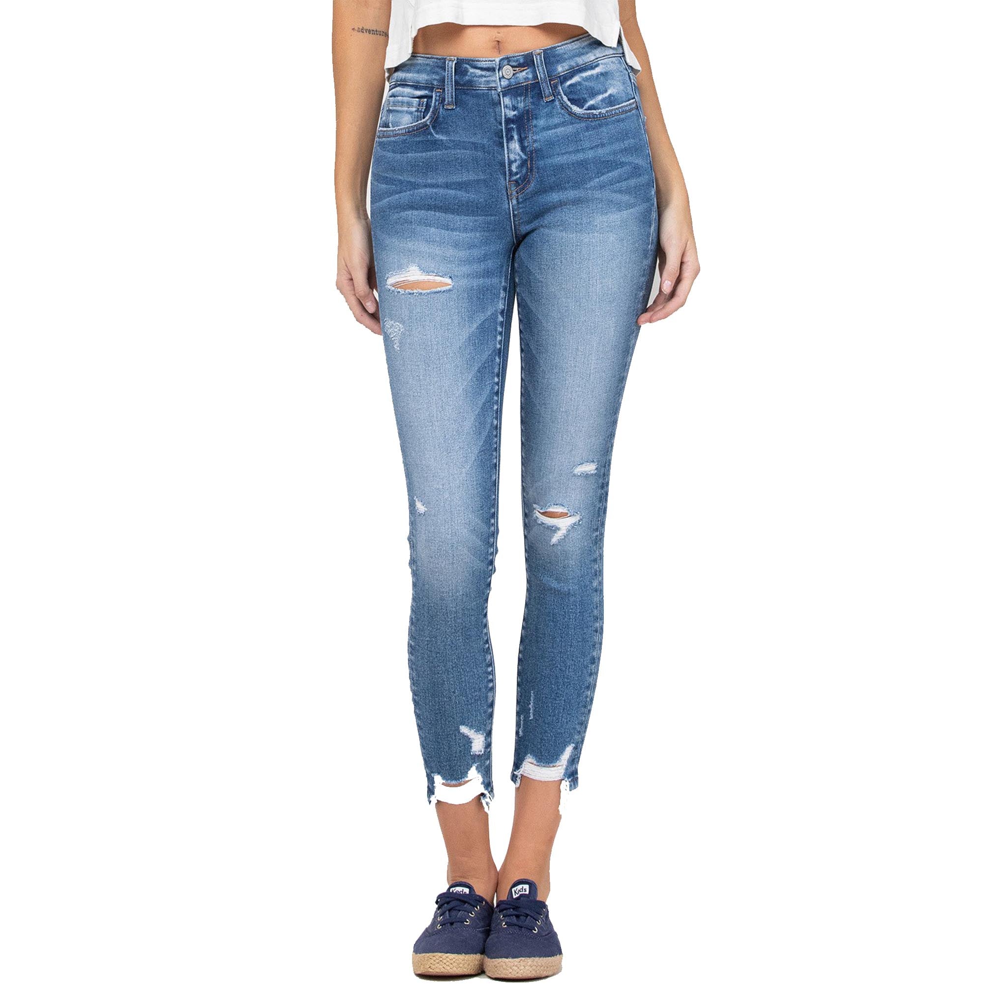 MR Distressed Crop Skinny Jean - Denny's