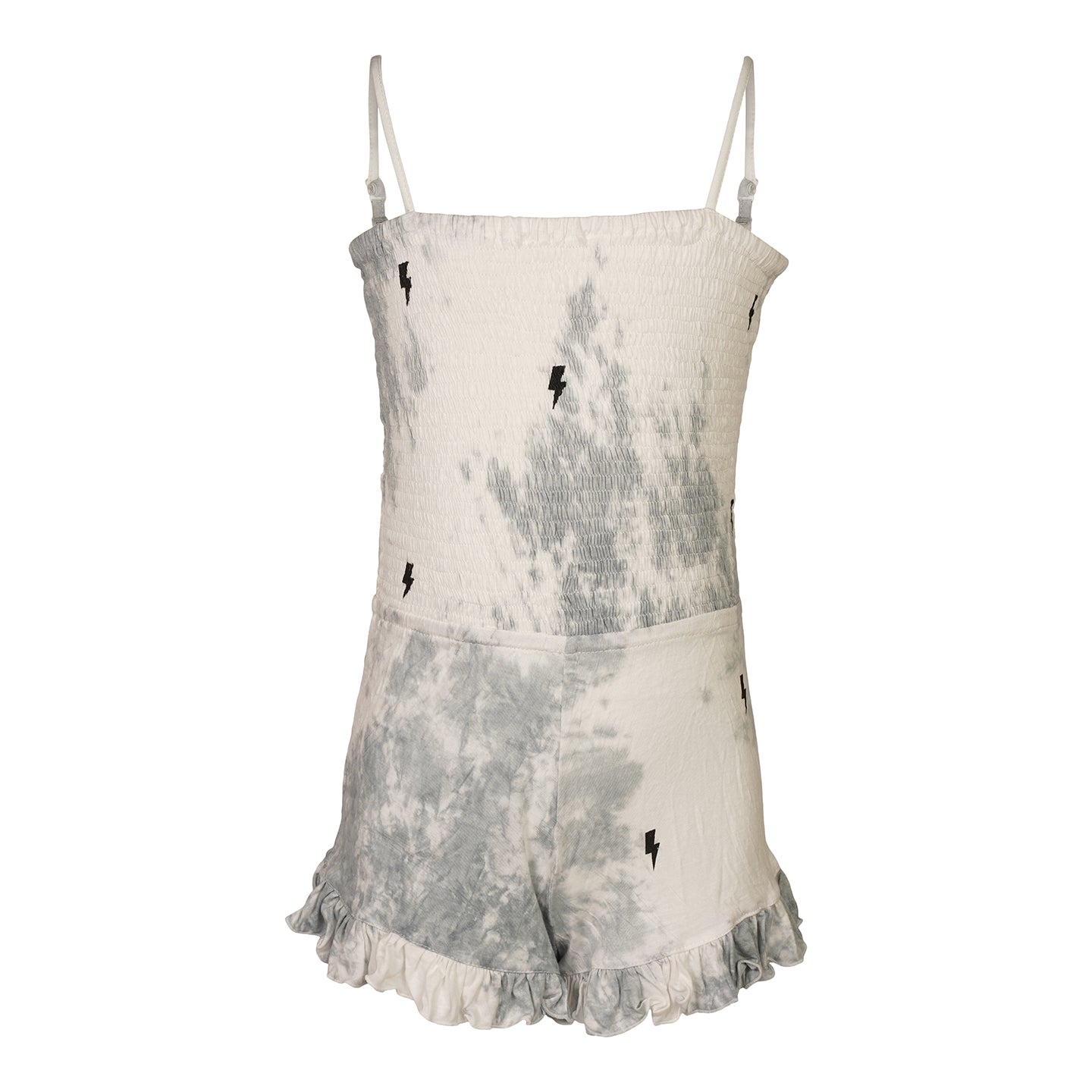Mini Bolt Tie Dye Smock Romper - Denny's
