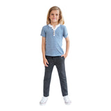 Stripe Hill Top Henley - Denny's