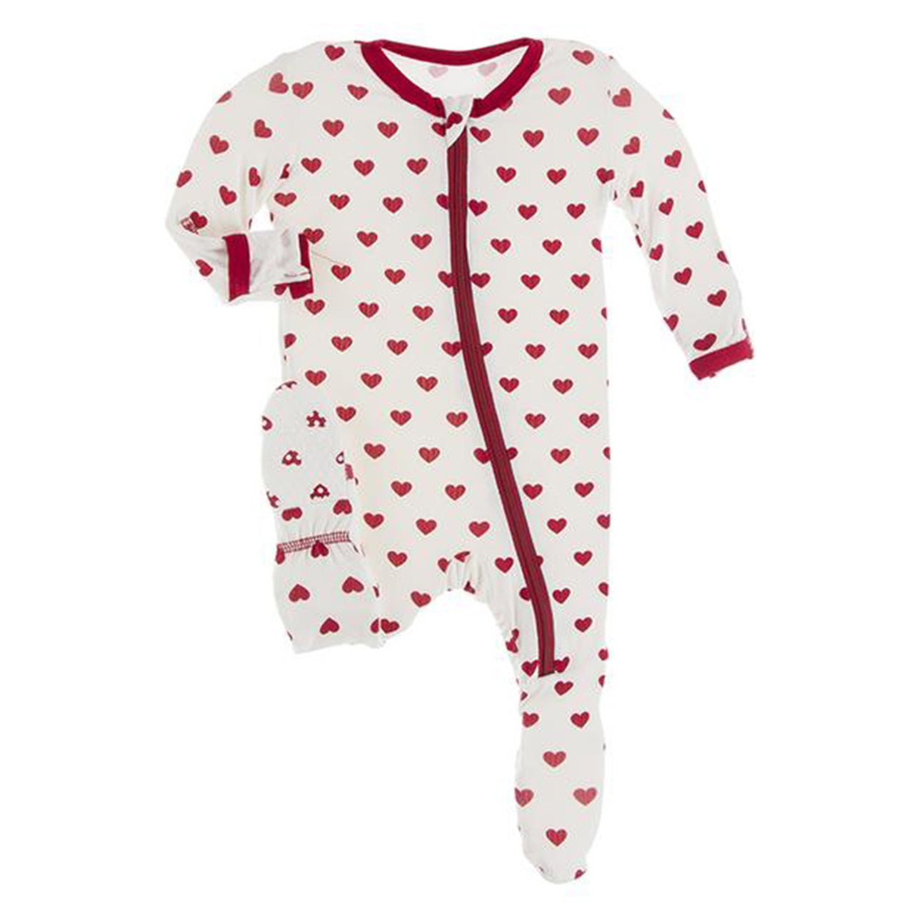 Nature Hearts Zip Footie - Denny's