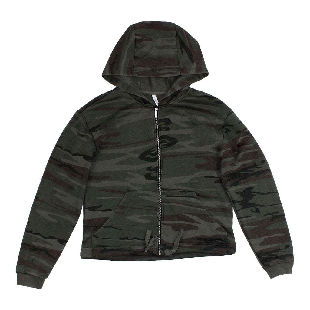 Camo Knit Hooded Zip Jacket - Denny's