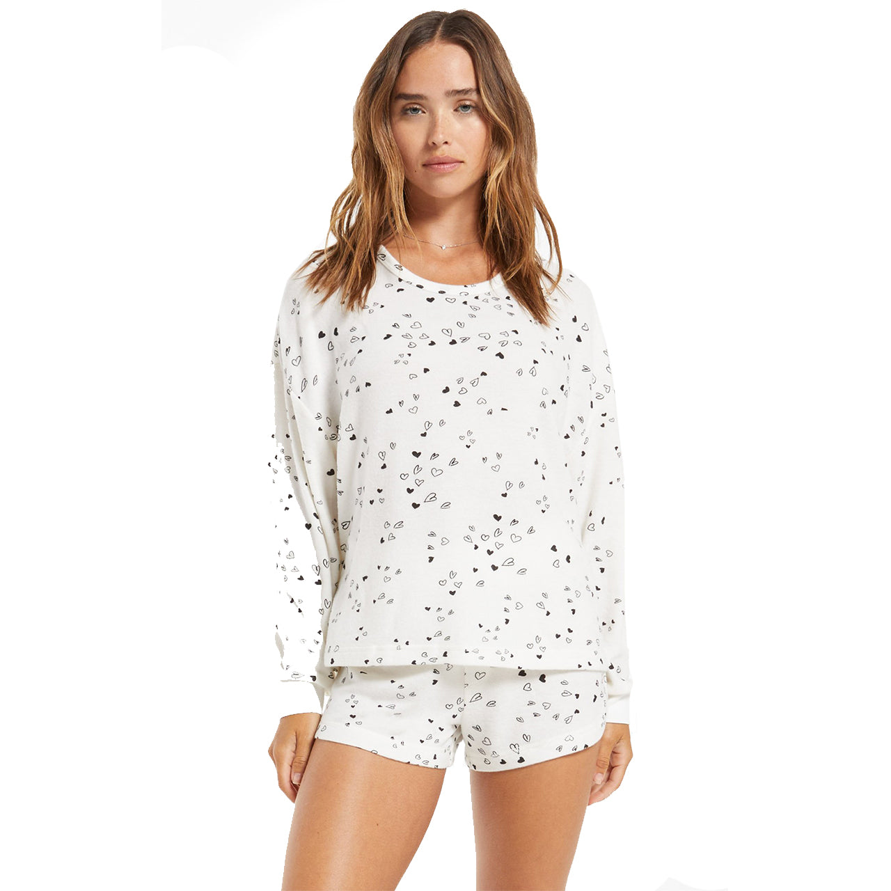 Bridget Heart Long Sleeve Shirt - Denny's