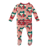 Blush Strawberry Farm Footie - Denny's