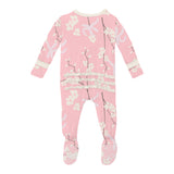 Lotus Orchid Print Footie - Denny's