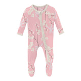 Lotus Orchid Print Footie - Denny's