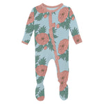 Spring Sky Floral Footie - Denny's