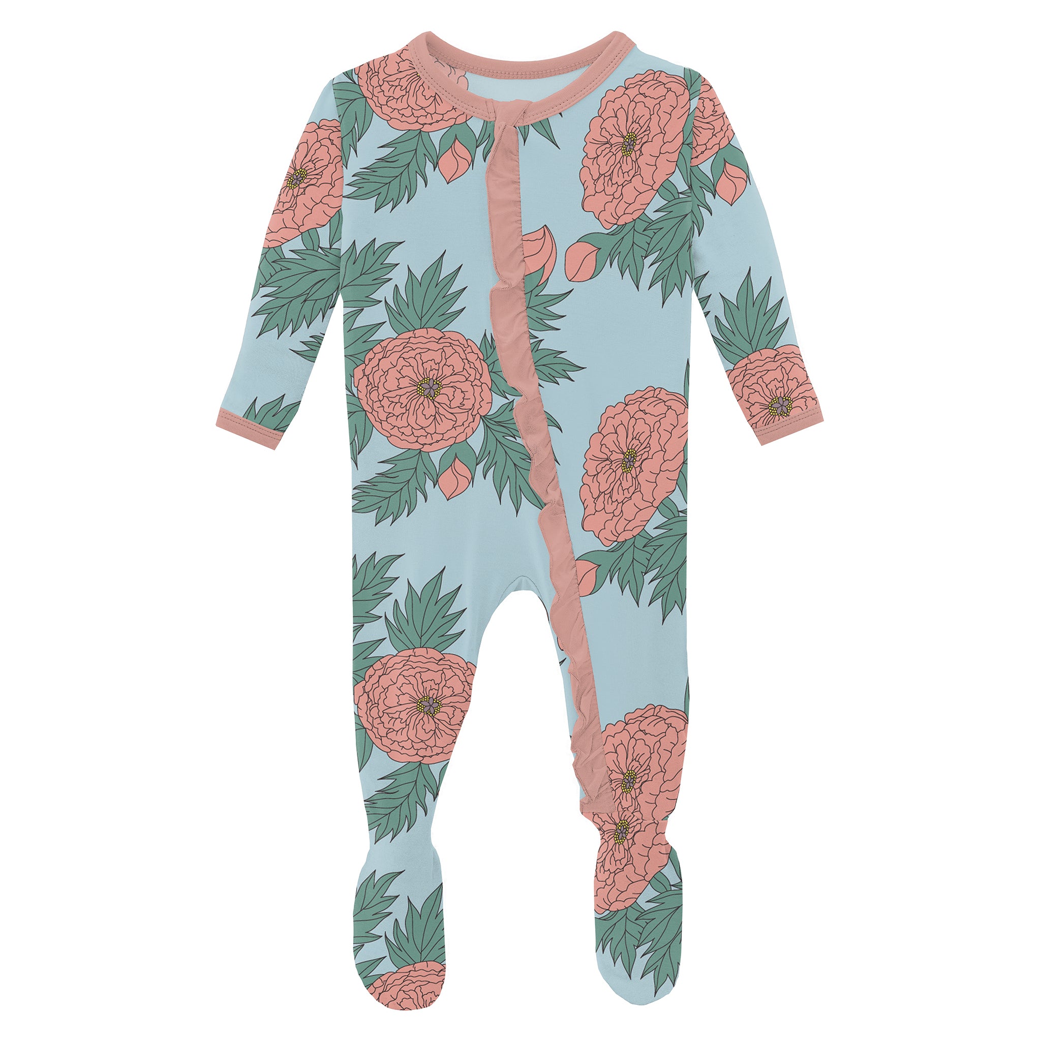 Spring Sky Floral Footie - Denny's