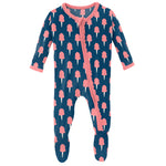 Cotton Candy Navy Footie - Denny's