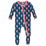 Cotton Candy Navy Footie - Denny's