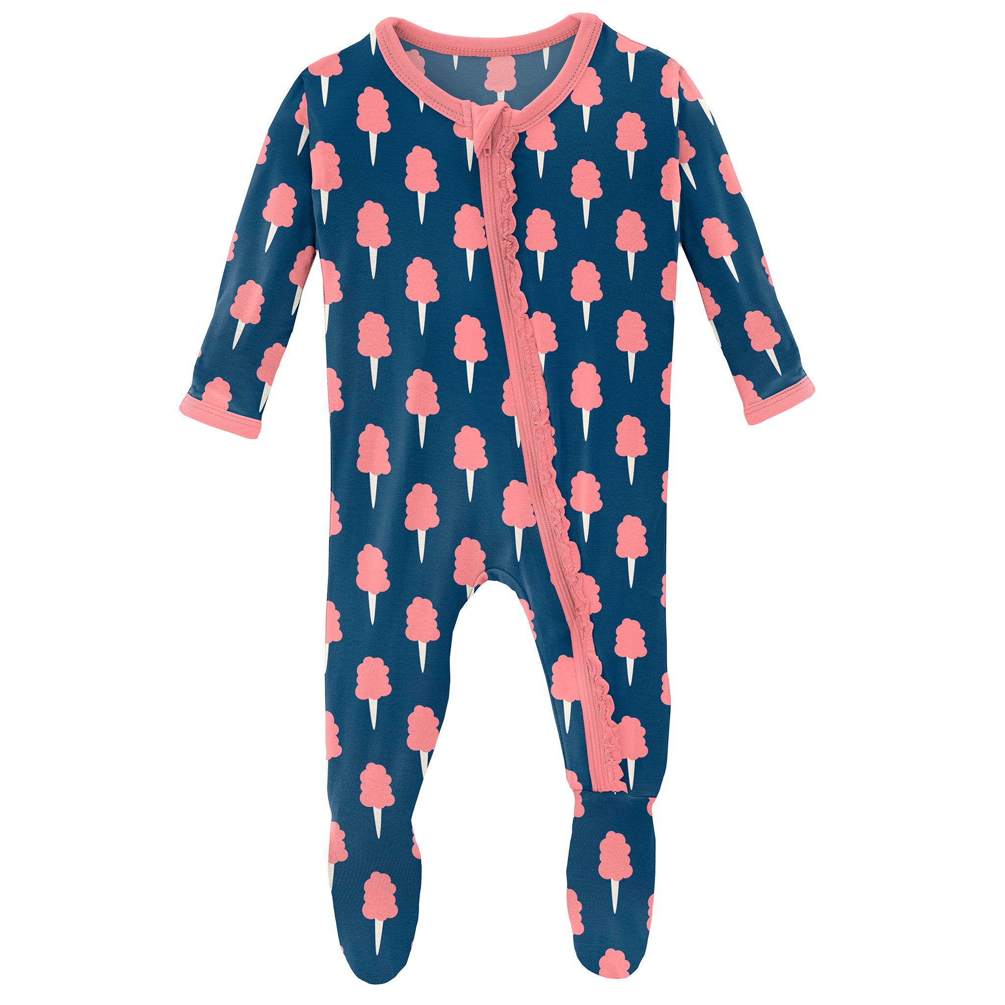 Cotton Candy Navy Footie - Denny's