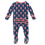 Cotton Candy Navy Footie - Denny's