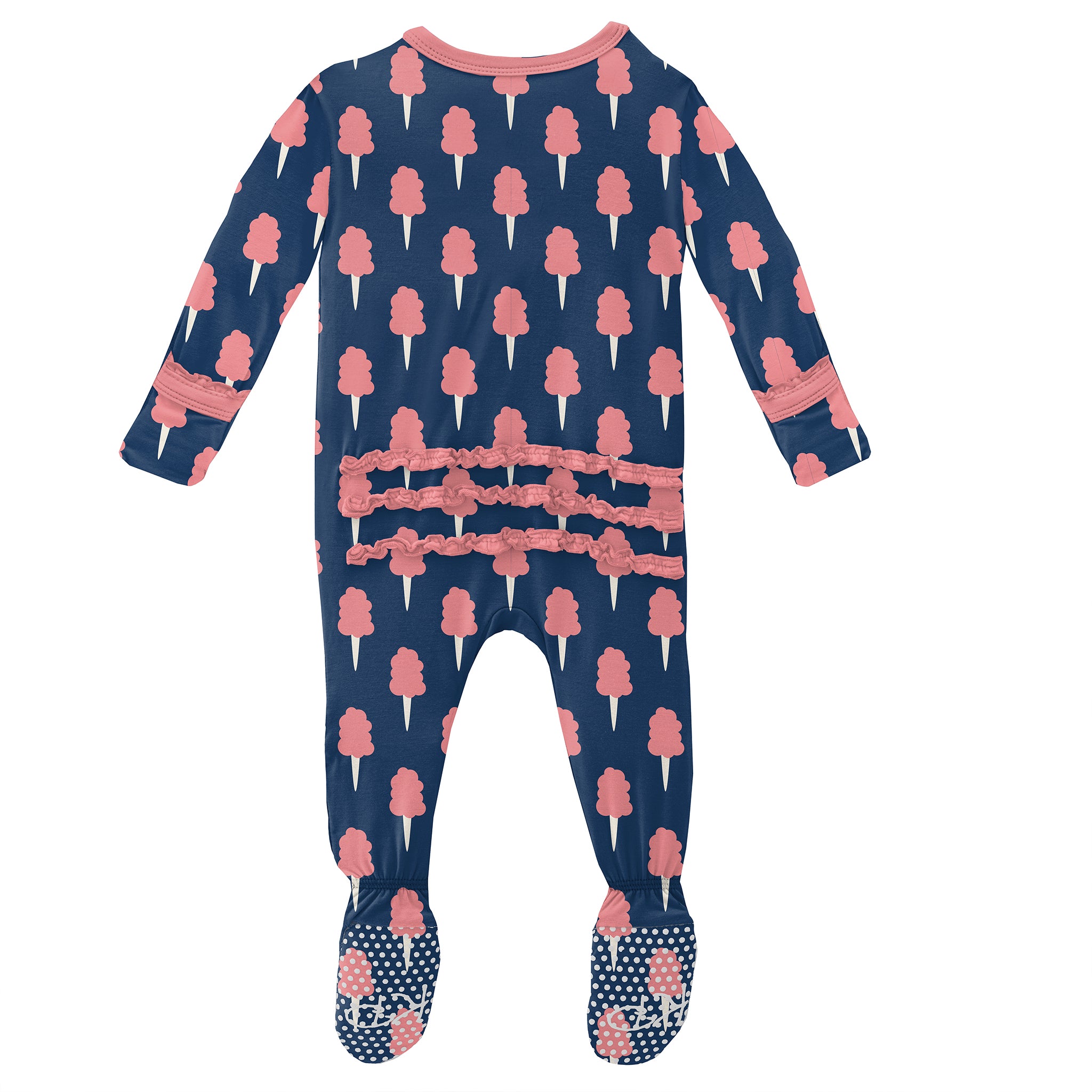 Cotton Candy Navy Footie - Denny's