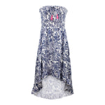 Tassel In Pink Blu Paisley Hi Lo Dress Smock - Denny's