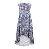 Tassel In Pink Blu Paisley Hi Lo Dress Smock - Denny's