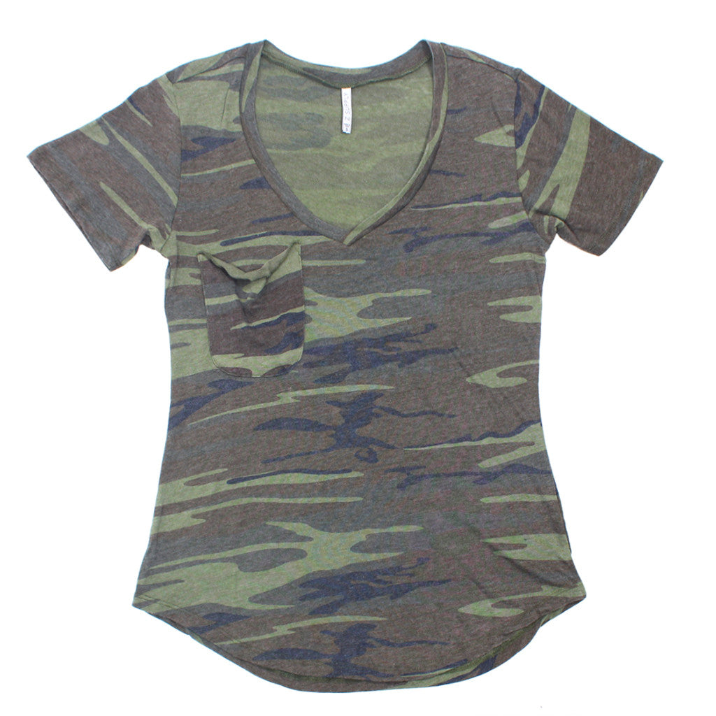 Short Sleeve Camoflauge Pocket Tee - Denny's