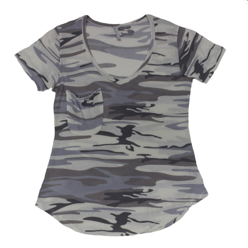 Short Sleeve Camoflauge Pocket Tee - Denny's