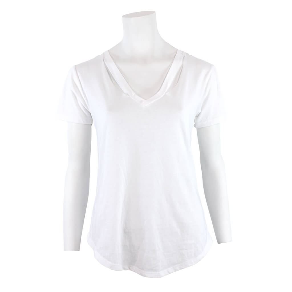 Cut Out Vneck Tee - Denny's