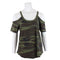 Camo Cold Shoulder Tee - Denny's