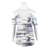 Camo Cold Shoulder Tee - Denny's