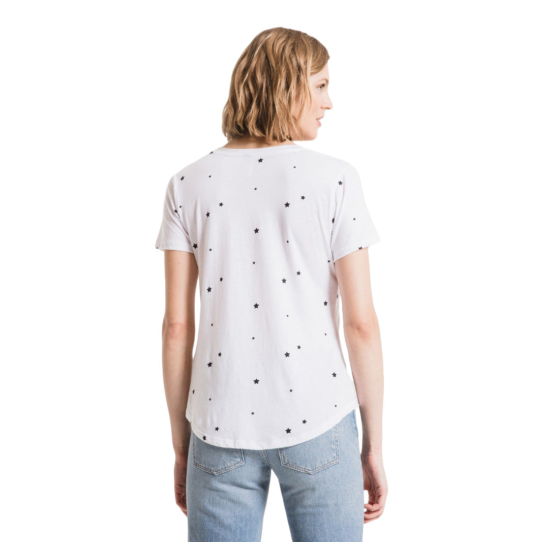 Short Sleeve Vneck with Stars - Denny's