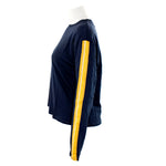 Long Sleeve Court Side Stripe Crew - Denny's