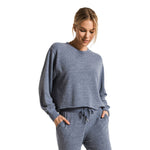 Long Sleeve Triblend Cropped Crew Sweatshirt - Denny's