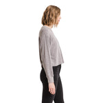 Long Sleeve Triblend Cropped Crew Sweatshirt - Denny's