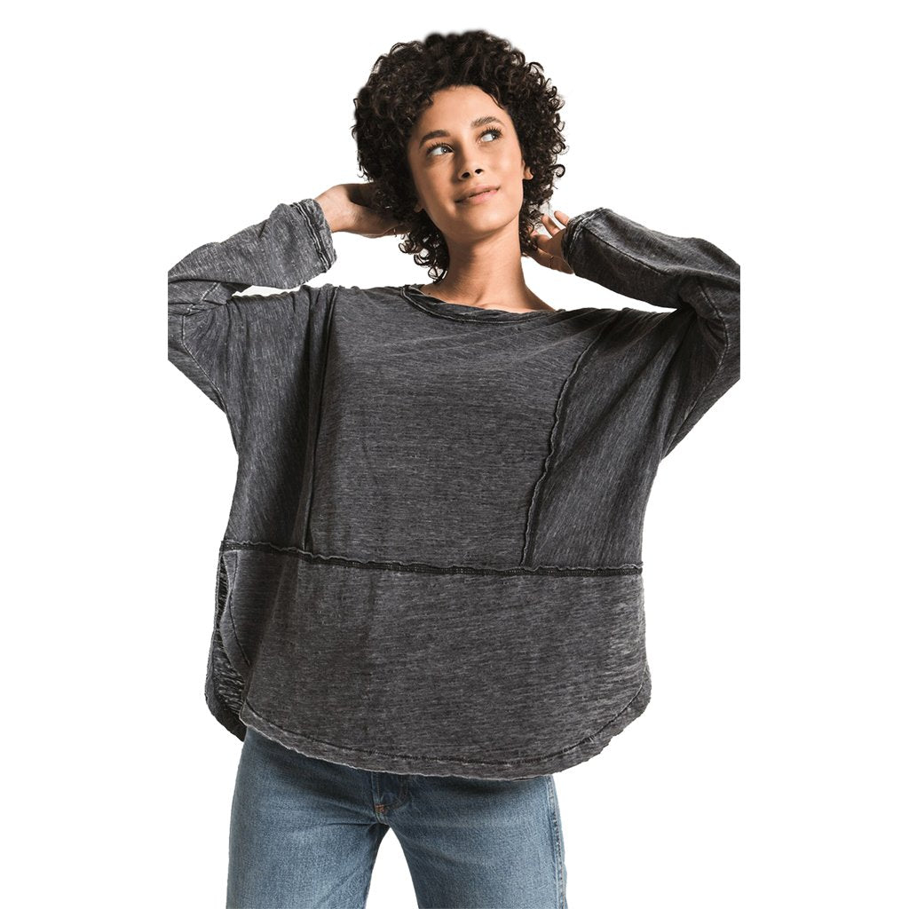 Long Sleeve Airy Slub Crew - Denny's
